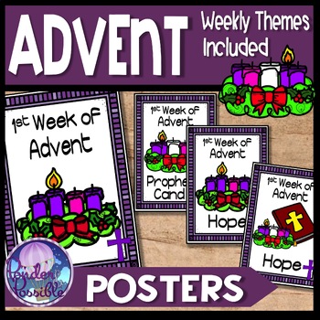 Preview of Advent Posters: Hope, Peace, Joy, Love and more