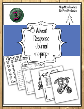 Preview of Advent Response Journal- No Prep