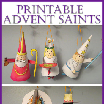 Preview of Advent Saint Ornaments Printable Craft