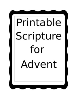 Preview of Advent Scripture Calendar