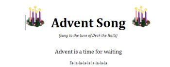 Preview of Advent Song - Happy and Upbeat - Easy to Learn