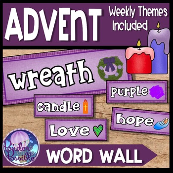 Preview of Advent Word Wall {40+ cards}