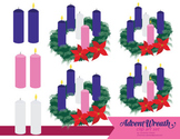 Advent Wreath Clip Art Set