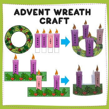 Advent Wreath Craft | Catholic Advent activities by Blooming Kids Club