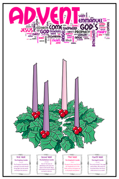 Advent Wreath Poster by Catholic Kids | Teachers Pay Teachers