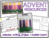 Advent Calendar, Advent Book, Advent Wreath Craft & Bulletin Board Display