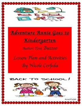 Preview of Adventure Annie Goes to Kindergarten Lesson and Activities