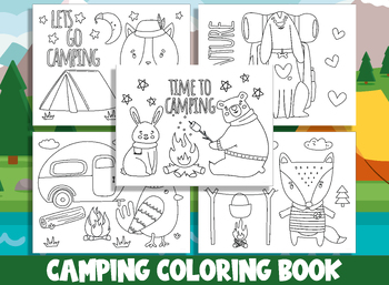 Preview of Adventure Awaits: Camping Coloring Book for Preschool and Kindergarten Kids