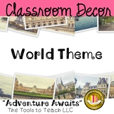 Adventure Awaits Classroom Banner World Theme Decoration