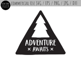 Adventure Awaits Forest Camp Theme Cut File Clip Art - SVG