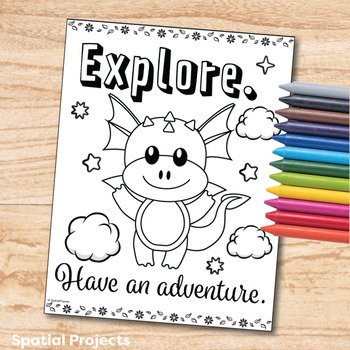 Adventure Coloring Pages by Spatial Projects | Teachers Pay Teachers