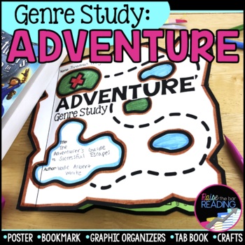 Preview of Adventure Genre Study, Adventure Poster, Graphic Organizers, Bulletin Board