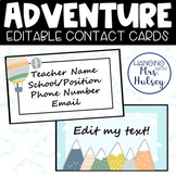 Adventure Nature Teacher Contact Cards