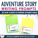 Adventure Stories - Fiction Writing Prompt Task Cards