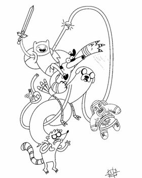 finn and jake coloring pages