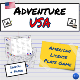 Adventure USA License Plate Game