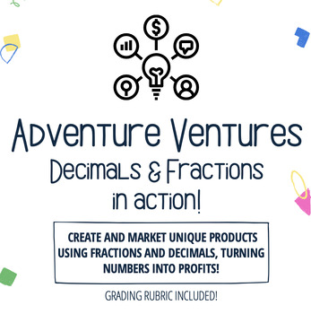 Preview of Adventure Ventures: A Business Plan that puts Decimals & Fractions to Action!
