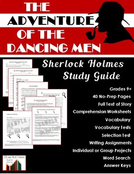 Preview of Sherlock Holmes Close Reading Study Guide | THE ADVENTURE OF THE DANCING MEN