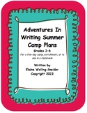 Adventures In Writing Lesson Plans for Summer Camp, Enrich