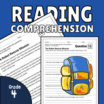 Preview of Adventures and Mysteries: Reading Comprehension Passage and Questions, 4th-Grade
