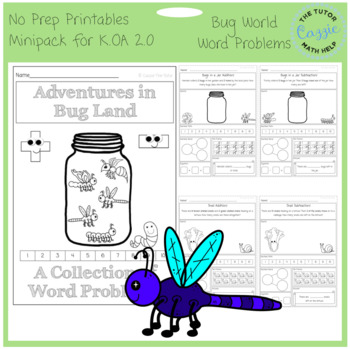 Preview of Adventures in Bug Land Addition and Subtraction Word Problems for K.OA 2.0