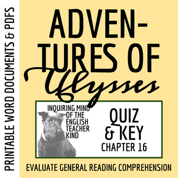 Preview of Adventures of Ulysses Chapter 16 Quiz and Answer Key (Printable)