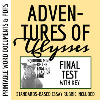Preview of Adventures of Ulysses by Bernard Evslin Test and Answer Key (Printable)