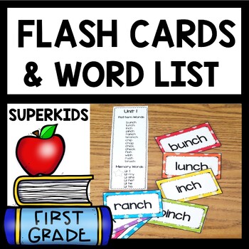 First Grade Flash Cards & Word List by Teaching Superkids ...