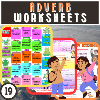 Preview of Adverb Adventures: Engaging English Worksheets for Grammar Growth!