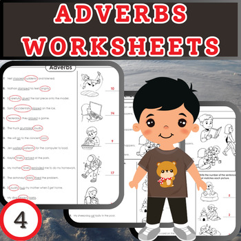 Preview of Adverb Adventures: Exciting Worksheets for Exploring the Eighth Part of Speech!