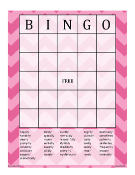 Adverb Game - BINGO {Differentiated} by The Differentiation Shop