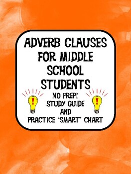 Preview of Adverb Clauses for Middle School Students by Dianne Watson