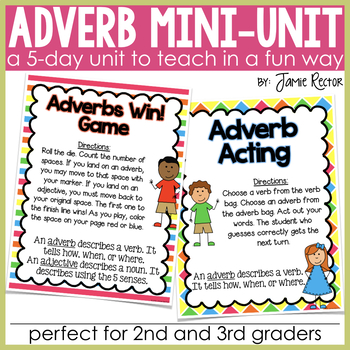 Preview of Adverb Mini-Unit Aligned to Common Core Standards