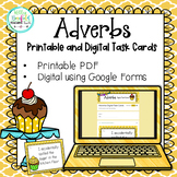 Adverbs Task Cards Practice/ Scoot Game Printable and Digi