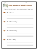 Adverbs & Adverbial Phrases - Worksheet & Guidance Sheet