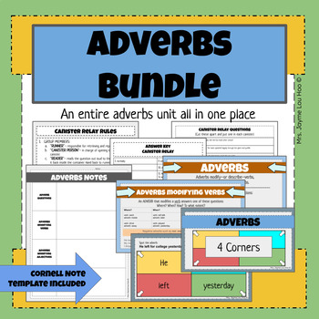 Preview of Adverbs Bundle