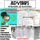 Adverbs Bundle of Activities: Worksheets, Task Cards, Game