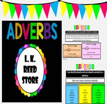 Preview of Adverbs (Distance Learning,  Learning Activities, etc)