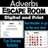 Adverbs: Grammar Escape Room - English (Parts of Speech Ga