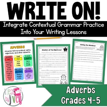 Preview of Adverbs - Grammar In Context Writing Lessons for 4th / 5th Grade