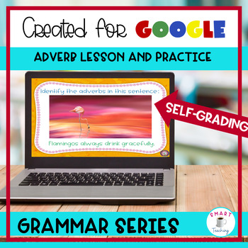 Preview of Adverbs Lesson Self Correcting Google Form Digital Resource