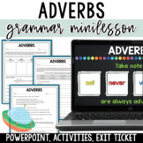 Adverbs Minilesson, Worksheets, & Quiz