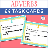 Adverbs Task Cards Scoot: identify adverbs in sentences