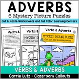 Verbs and Adverbs  Activities - Mystery Picture Puzzles 1s