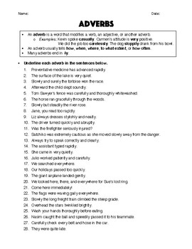 adverbs worksheet answer key by roberts resources tpt