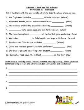 adverbs worksheet packet and lesson plan 8 pages plus answer key