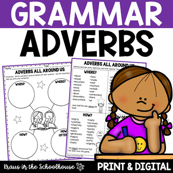 Preview of Adverbs Worksheets and Activities to Teach Grammar and Parts of Speech