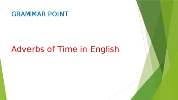 Preview of Adverbs of Time in English