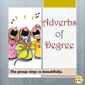 Preview of Adverbs of Degree Worksheets Room Visuals Anchor Cards Flashcards Vocabulary