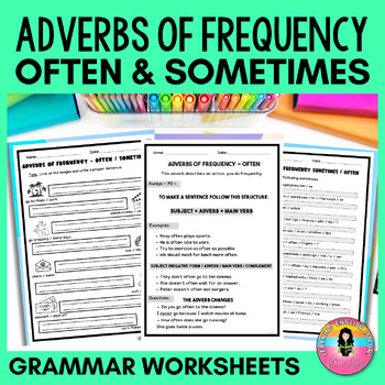 Preview of Adverbs of Frequency ESL Worksheets